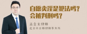 自愿卖淫是犯法吗？会被判刑吗？