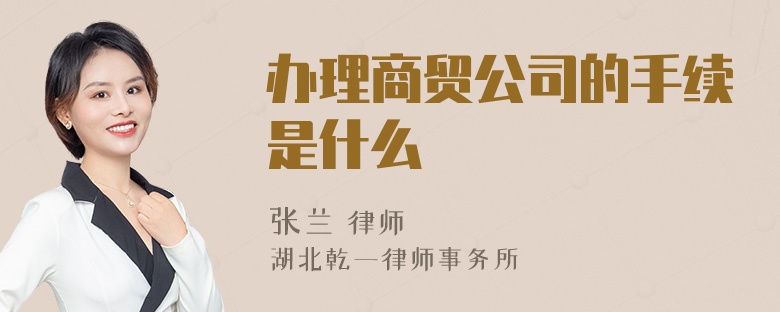 办理商贸公司的手续是什么