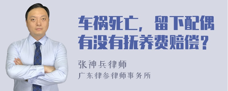 车祸死亡，留下配偶有没有抚养费赔偿？