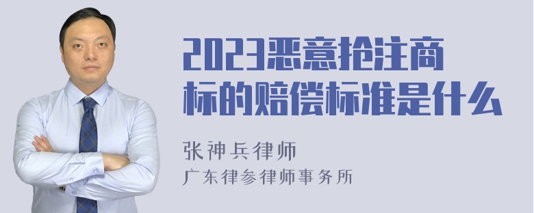 2023恶意抢注商标的赔偿标准是什么