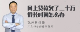 网上贷款欠了三十万很长时间怎么办