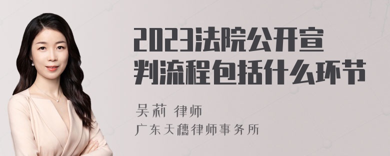 2023法院公开宣判流程包括什么环节