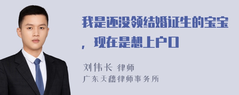 我是还没领结婚证生的宝宝，现在是想上户口