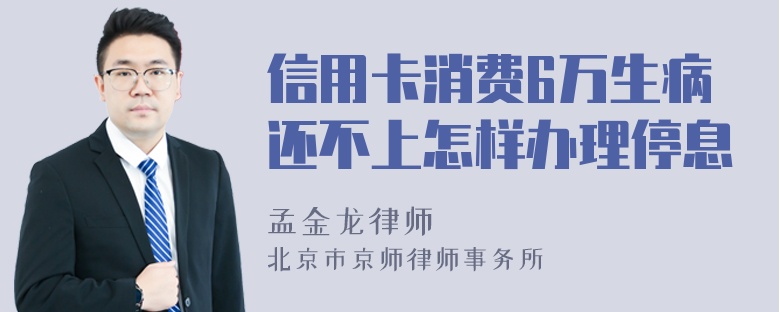 信用卡消费6万生病还不上怎样办理停息