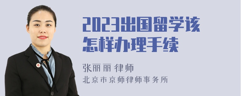 2023出国留学该怎样办理手续