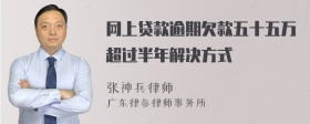 网上贷款逾期欠款五十五万超过半年解决方式