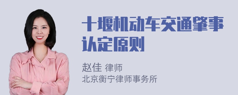 十堰机动车交通肇事认定原则