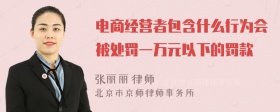 电商经营者包含什么行为会被处罚一万元以下的罚款