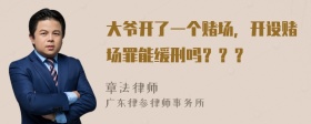 大爷开了一个赌场，开设赌场罪能缓刑吗？？？