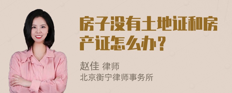 房子没有土地证和房产证怎么办？