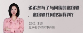 弟弟参与了与同伙的盗窃罪，盗窃罪共同犯怎样判？