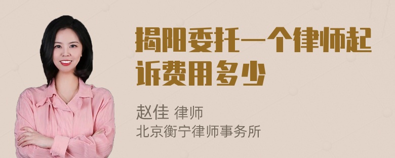 揭阳委托一个律师起诉费用多少