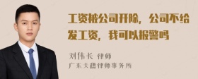 工资被公司开除，公司不给发工资，我可以报警吗