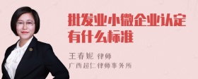 批发业小微企业认定有什么标准