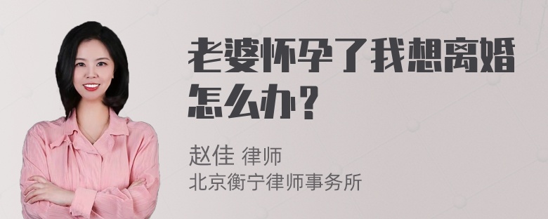 老婆怀孕了我想离婚怎么办？