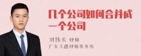 几个公司如何合并成一个公司