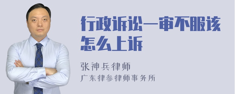 行政诉讼一审不服该怎么上诉