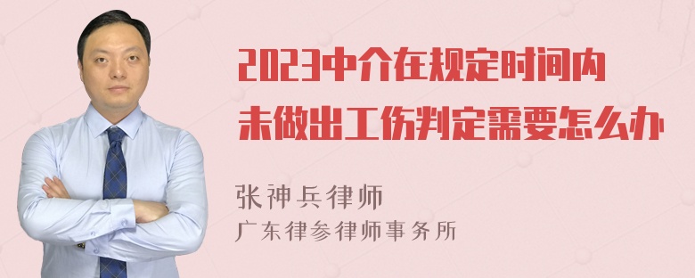 2023中介在规定时间内未做出工伤判定需要怎么办