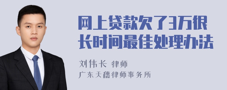 网上贷款欠了3万很长时间最佳处理办法