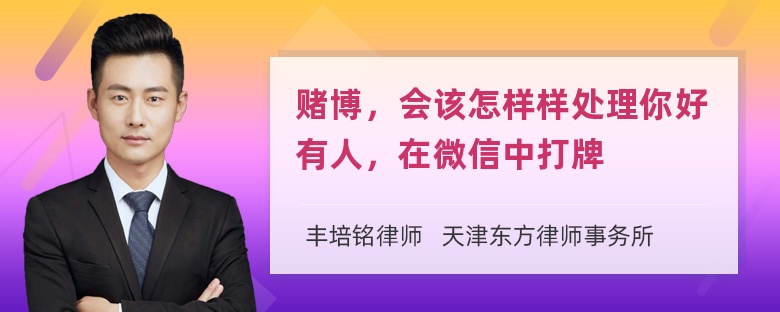 赌博，会该怎样样处理你好有人，在微信中打牌