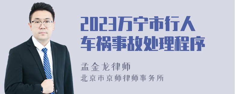 2023万宁市行人车祸事故处理程序