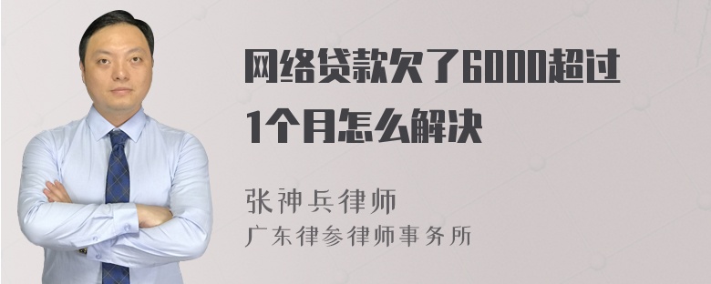 网络贷款欠了6000超过1个月怎么解决