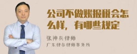 公司不做账报税会怎么样，有哪些规定