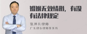 婚姻无效情形，有没有法律规定