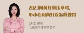 2023闯黄灯算违章吗，不小心闯黄灯该怎样处罚