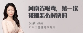 河南省吸毒，第一次被抓怎么解决的