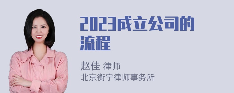 2023成立公司的流程