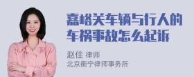 嘉峪关车辆与行人的车祸事故怎么起诉