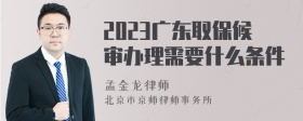 2023广东取保候审办理需要什么条件