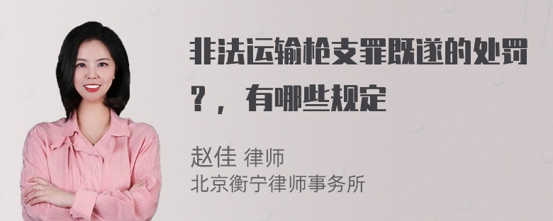 非法运输枪支罪既遂的处罚？，有哪些规定