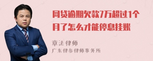 网贷逾期欠款7万超过1个月了怎么才能停息挂账