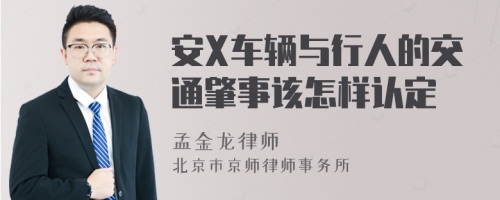 安X车辆与行人的交通肇事该怎样认定