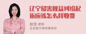 辽宁侵害权益纠纷起诉应该怎么样收费