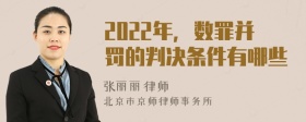 2022年，数罪并罚的判决条件有哪些