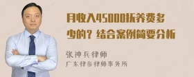 月收入45000抚养费多少的？结合案例简要分析