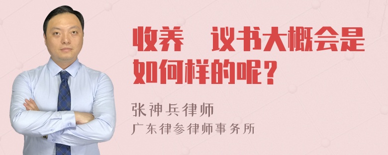 收养忇议书大概会是如何样的呢？