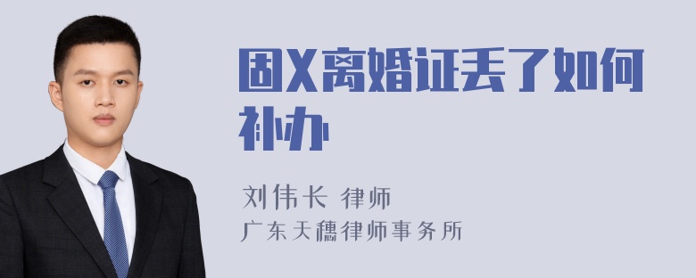 固X离婚证丢了如何补办