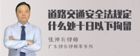 道路交通安全法规定什么处十日以下拘留