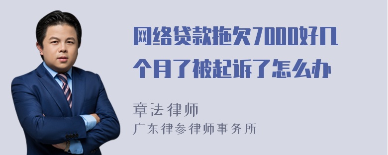 网络贷款拖欠7000好几个月了被起诉了怎么办