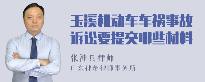 玉溪机动车车祸事故诉讼要提交哪些材料