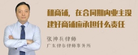 租商铺，在合同期内业主没建好商铺应承担什么责任