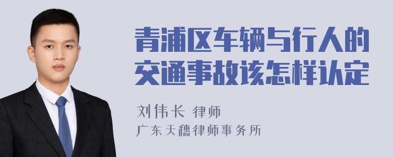 青浦区车辆与行人的交通事故该怎样认定