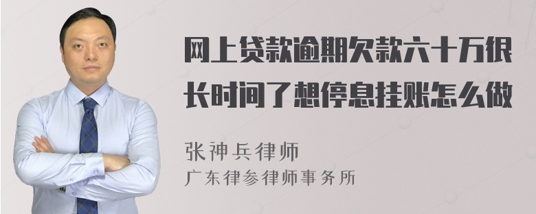 网上贷款逾期欠款六十万很长时间了想停息挂账怎么做