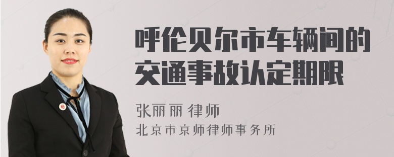 呼伦贝尔市车辆间的交通事故认定期限