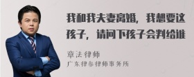 我和我夫妻离婚，我想要这孩子，请问下孩子会判给谁