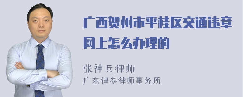 广西贺州市平桂区交通违章网上怎么办理的